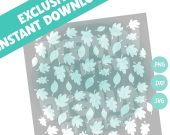 PYO Cookie Stencil Fall Leaves Pattern Stencil File Thanksgiving PYO Cookie Stencil Classroom Gifts Kids Teacher Gift Paint Your Own Stencil