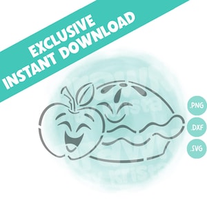 PYO Cookie Stencil Apple Pie Cookie Pyo Fall Stencil Cookies Thanksgiving Pie PYO Stencil Digital Paint Your Own Cookie Kids Classroom Gift