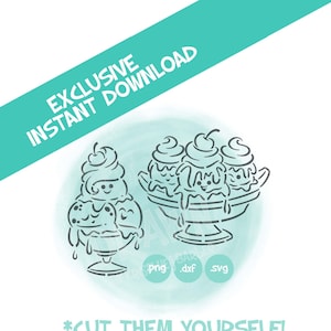 Drei Scoop Eis Eis, Kinder Geschenk, Kinder Geschenk, Cookie PYO, Instant Download