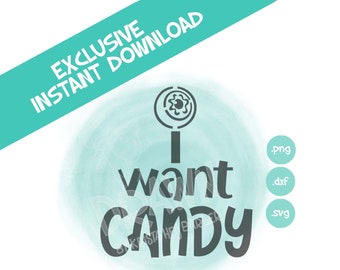 Eye Want Candy Font Stencil- Halloween- Fall- PYO Digital File- INSTANT Download- *Personal Use only NOT for Commercial Use as of 2020*-