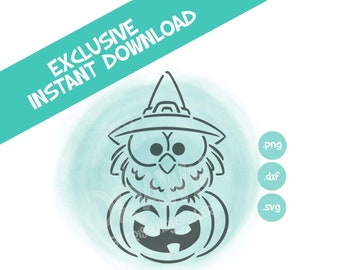 Owl Witch Pumpkin- Halloween- Fall- PYO Digital File- INSTANT Download- *Personal Use only NOT for Commercial Use as of 2020*-