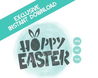 Hoppy Easter Font Stencil- Easter Digital File- Instant Download