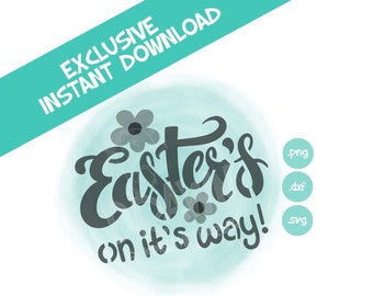 Easter's on it's Way! Easter Stencil - PYO Digital File- Instant Download- 2 Layer Stencil File- *Personal Use only NOT for Commercial Use*