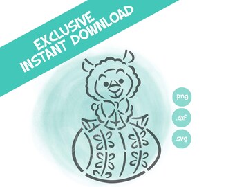 Sheep Sitting on Easter Egg -Stencil PYO Digital File- Instant Download