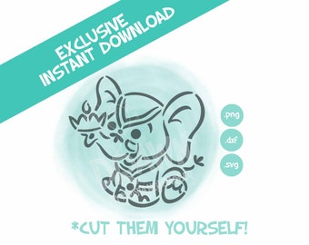 Diwali Elephant- Stencil, PYO, SVG, PNG Files, Instant Download