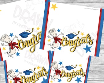 Graduation Bag Topper, Jumpin’ Diploma birthday, favor, graduation gift, 3", 4", 5", 7" wide