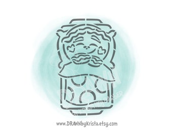 Sleepy Gingie- Christmas, Stencil File, PYO, SVG, PNG Files, Instant Download