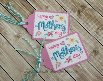 Happy Mother's Day Printable Decorative Tag, birthday, favor, customizable- PR32-HMDAY