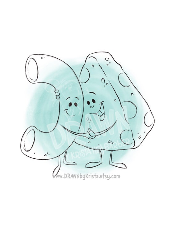 Drawing Macaroni And Cheese Cartoon