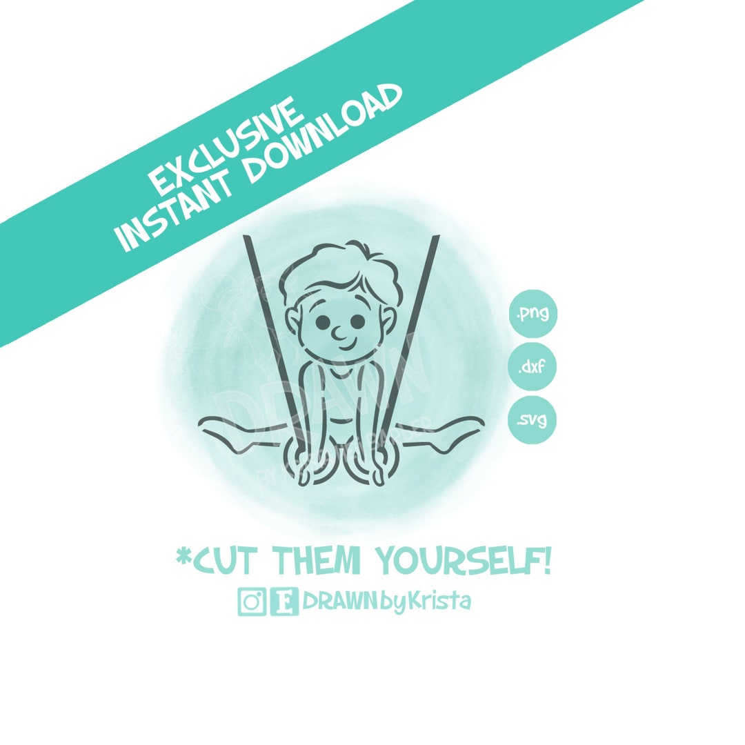 Gymnastics Boy- Stencil, PYO, SVG, PNG Files, Instant Download - Etsy