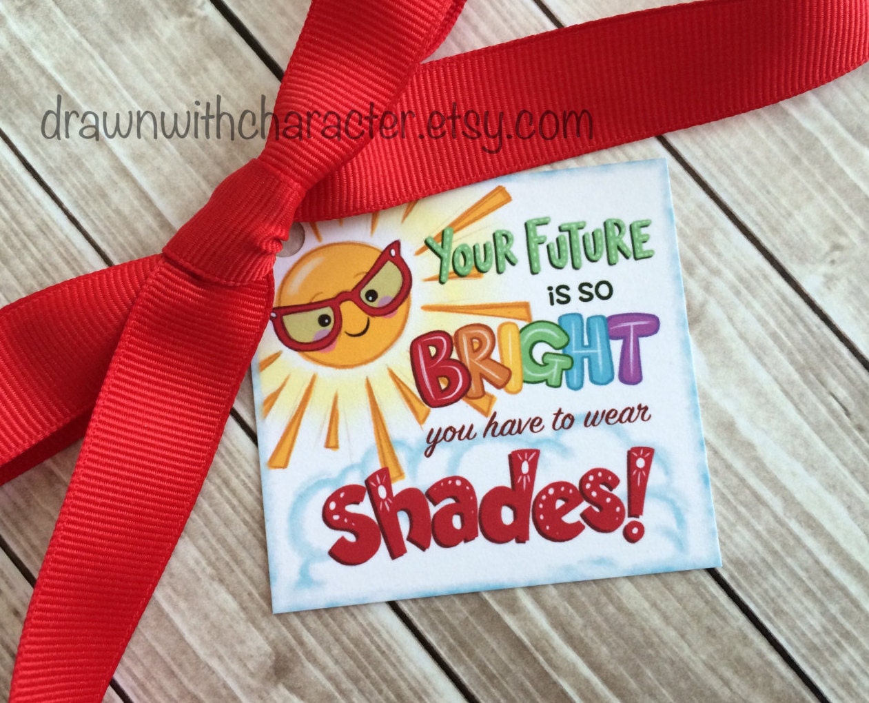 Your Future Is So Bright Printable Square Tag Graduation End Etsy
