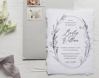 Printable Minimalist Calligraphy Wedding Invitation Template Simple DIY Digital Invite Instant Download Editable PDF Invites Bailey Templett