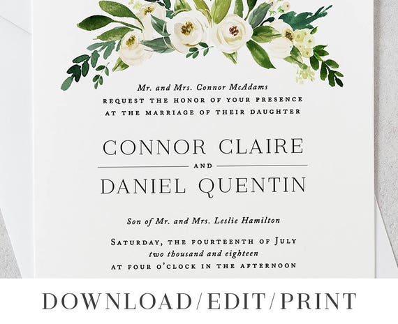 Wedding Invitation in PDF - FREE Template Download