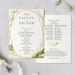 Printable Wedding Program Template Instant Download Order of - Etsy