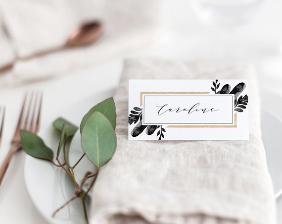 Place Card Template Printable Wedding Place Cards Instant - Etsy