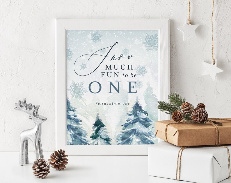 Download Winter Onederland Snow Much Fun Sign Template 8x10 Decor ...