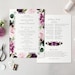 Purple Wedding Program Template Printable Instant Download Order of ...