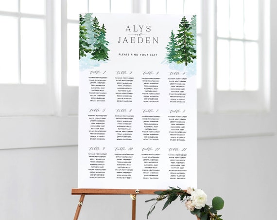 Christmas Wedding Seating Chart