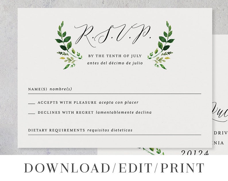 Bilingual Wedding Invitation Templates Bilingual Wedding Invitation Templates