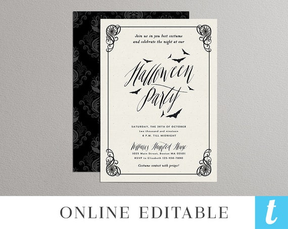 Printable Halloween Invitation Template