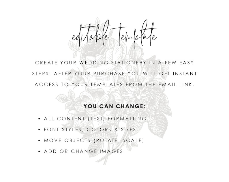 Floral Wedding Invitation Template Printable Watercolor Plum Greenery Invite Instant Download Editable Shower Invitations Juliet Templett