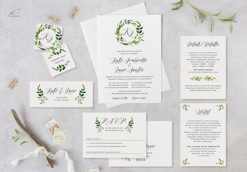 Bilingual Wedding Invitation Templates Bilingual Wedding Invitation Templates