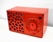 Raconteur Red 1953 Crosley Model JT-3 AM Tube Radio Swiss Cheese Grill, Not Cheesy At All