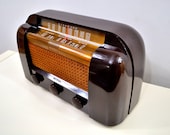 Sienna Brown Bakelite 1946 RCA Victor 66X1 AM Shortwave Tube Radio Excellent Condition Works Great