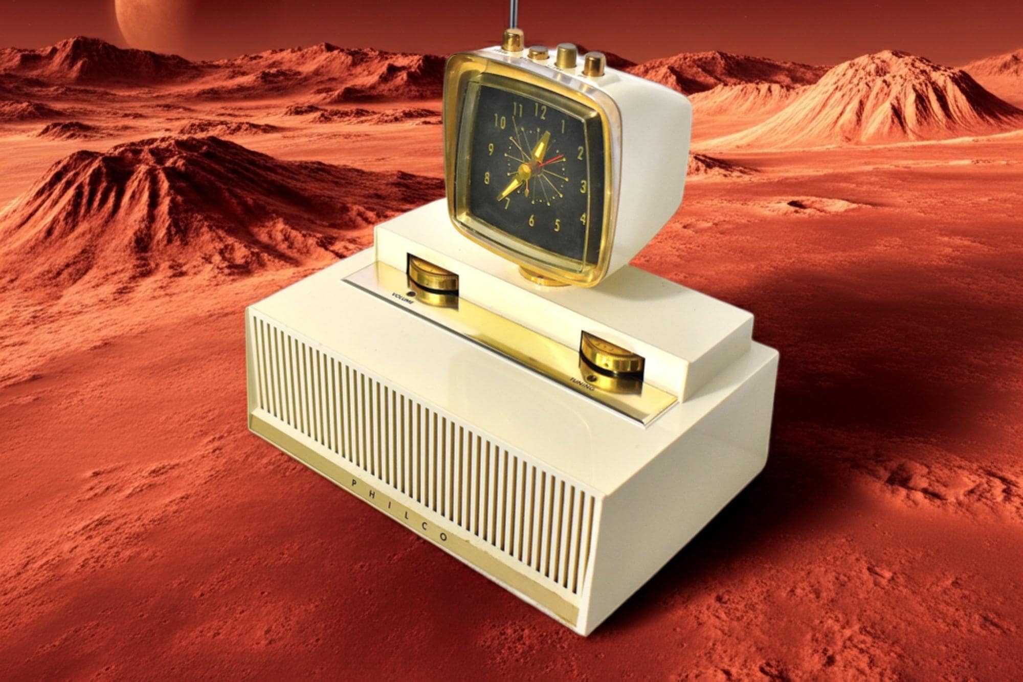 Aura White 1958 Philco Predicta Model H765-124 Vacuum Tube AM