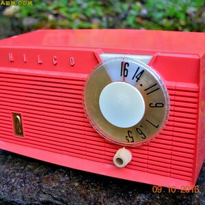 CORAL PINK Mid Century Retro Antique 1958 Philco Model F815-124 Tube AM Radio Totally Restored!