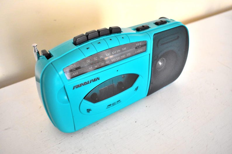 Seafoam Turquoise Soundesign Model 4615TL AM FM Cassette Radio! Sounds ...