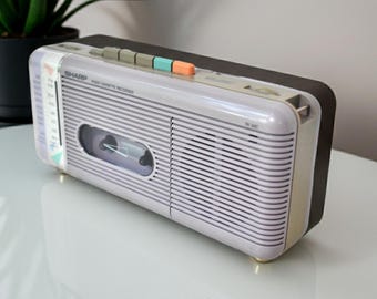 Lavender Purple Sharp Model QT5(L) AM FM Cassette Player Radio! Sounds Great Excellent Condition!