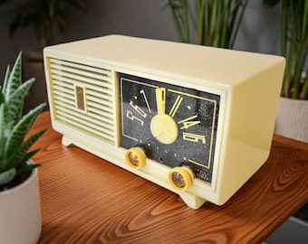 1954 Philco Vacuum Tube Radio, Vanilla Ivory Model C587