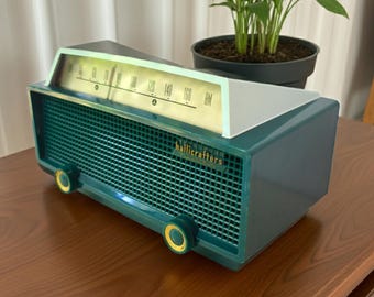 Ranger Green 1954 Hallicrafters Model 612 AM Vacuum Tube Radio Sounds Great! Rare Model Color Combo!