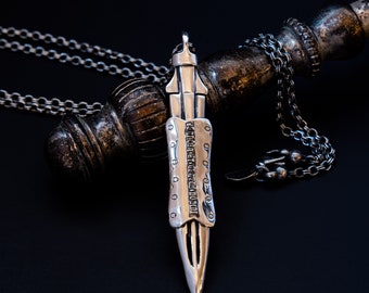 Sterling silver The Spear of Destiny by Sal Knight © light antique patina’s finish