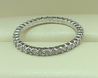 1/2 carats natural diamonds eternity band 14 karats white gold