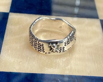 The alchemist band 925 sterling silver and natural antique patina