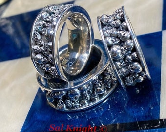 Skull valley eternity 925 sterling silver band natural antique patina