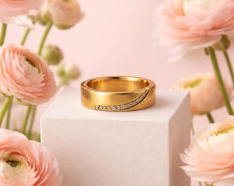 Band 18K with 0.13ct FVS1 diamond from our new collection