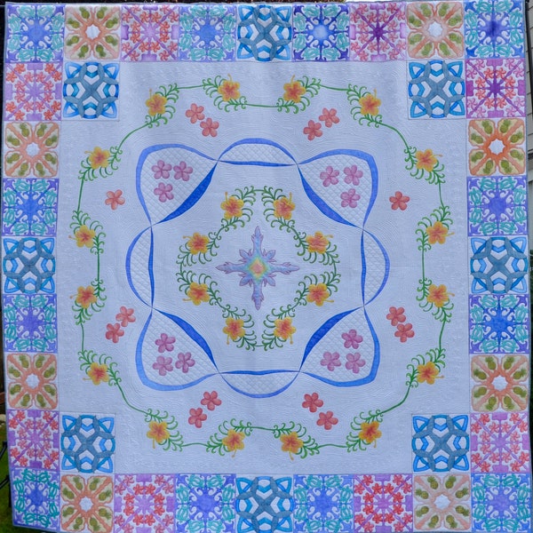 Stunning “Inspired By Paradise” king size art quilt  ***ON SALE-additional markdown***