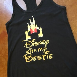 Disney with my bestie, racerback tank, best friends , vacation , matching shirts , best friend goals, bestie, disney vacation , disney cruis