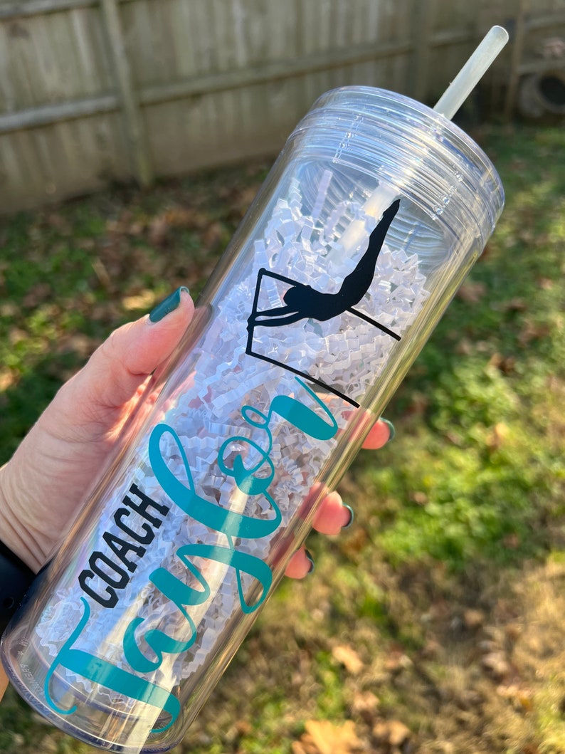 Personalized Tumblers Coach Gift Team Gymnastics Tumbler Etsy