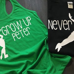 couples shirts , matching shirts , tinker bell , Peter Pan, Disney , family vacation , Disney vacation , Disney cruise , mom and dad, couple