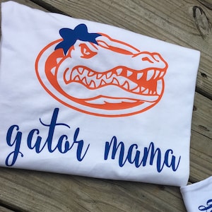Gator Mama, Gator Baby, mommy and me matching shirts , football , team spirit , sports, mom shirt, Florida gators