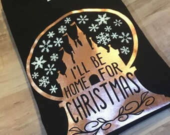 Ill be home for Christmas, magic kingdom, Disney vacation, family vacation , matching shirts, Christmas, very  merry Christmas, Mickey Mouse