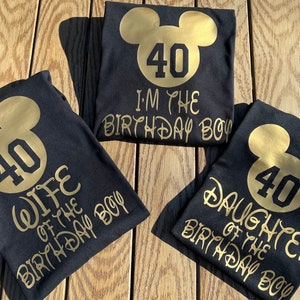 40th birthday party, birthday boy, Mickey birthday party, Disney trip, Im the birthday boy, wife of the birthday boy,