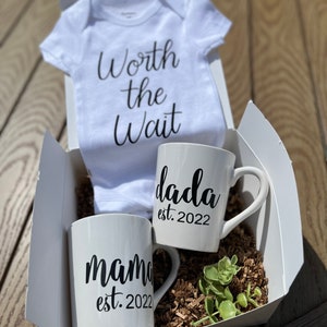 Worth the Wait New Parents baby gift box, New mom, new baby gift set, new baby gift basket, mom to be gift set, dad to be gift