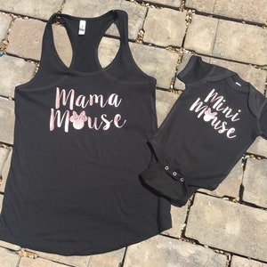 Mama Mouse, Mini Mouse , mommy and me matching shirts , family shirts , Disney vacations , Disney shirts , matching shirts