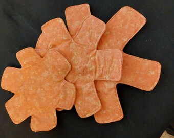 Pot & Pan Protectors - 100% Cotton Orange Marble Pattern