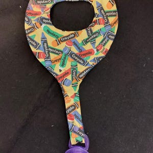 Binky Bib Pacifier Holder - Crayola Pattern
